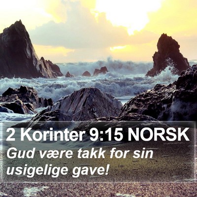 2 Korinter 9:15 NORSK Bible Verse Image