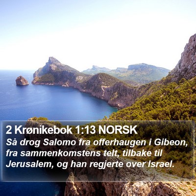 2 Krønikebok 1:13 NORSK Bible Verse Image
