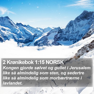 2 Krønikebok 1:15 NORSK Bible Verse Image