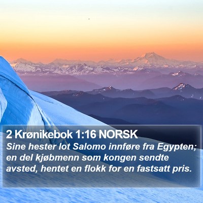 2 Krønikebok 1:16 NORSK Bible Verse Image
