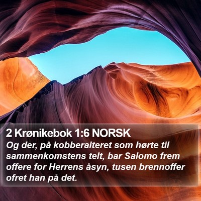 2 Krønikebok 1:6 NORSK Bible Verse Image