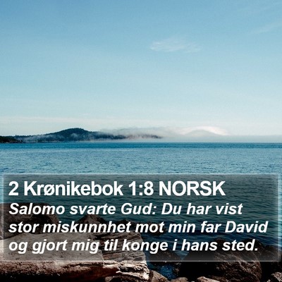2 Krønikebok 1:8 NORSK Bible Verse Image