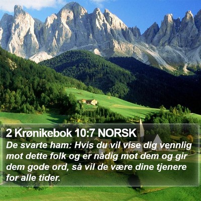 2 Krønikebok 10:7 NORSK Bible Verse Image