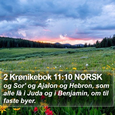2 Krønikebok 11:10 NORSK Bible Verse Image