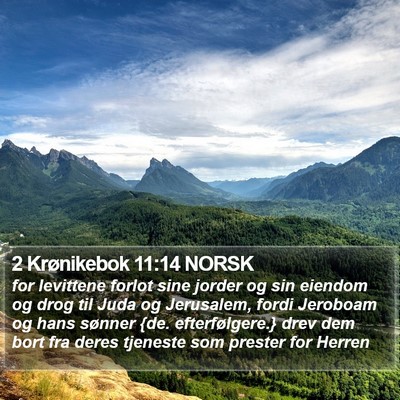 2 Krønikebok 11:14 NORSK Bible Verse Image