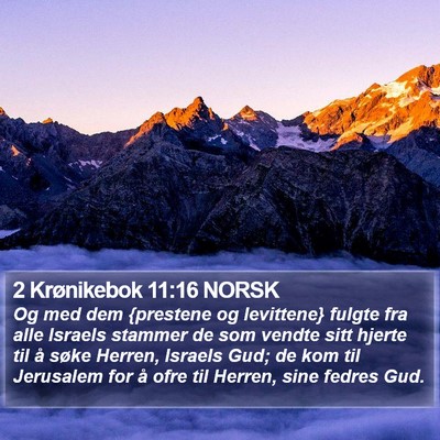 2 Krønikebok 11:16 NORSK Bible Verse Image