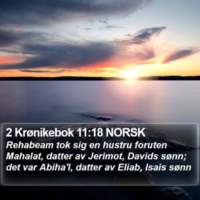 2 Krønikebok 11:18 NORSK Bible Verse Image
