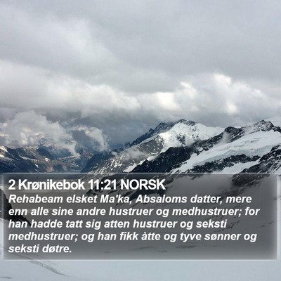 2 Krønikebok 11:21 NORSK Bible Verse Image