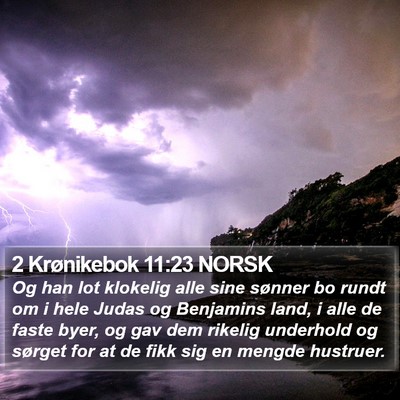 2 Krønikebok 11:23 NORSK Bible Verse Image