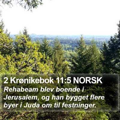 2 Krønikebok 11:5 NORSK Bible Verse Image