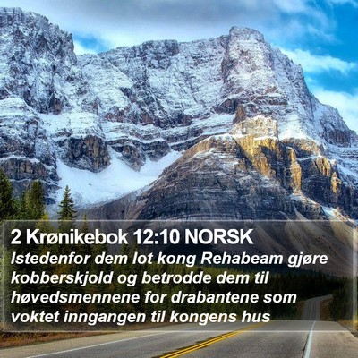 2 Krønikebok 12:10 NORSK Bible Verse Image