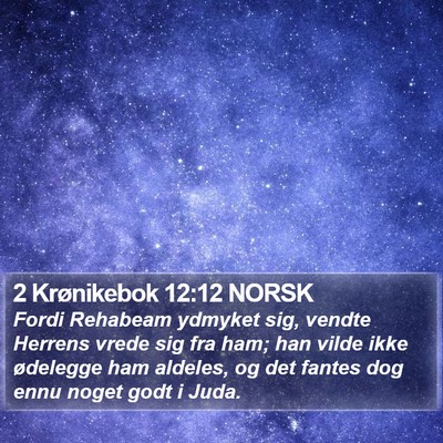 2 Krønikebok 12:12 NORSK Bible Verse Image