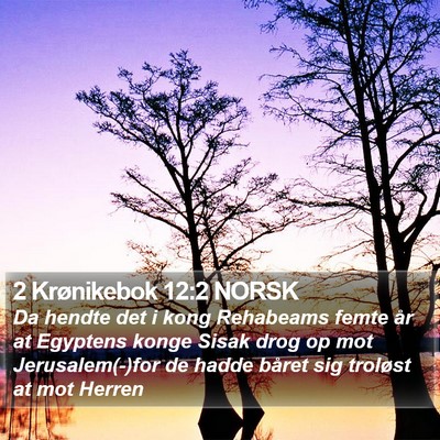 2 Krønikebok 12:2 NORSK Bible Verse Image