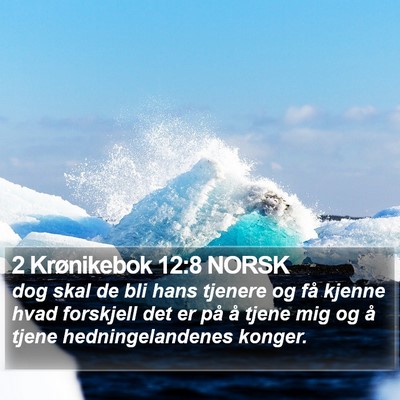2 Krønikebok 12:8 NORSK Bible Verse Image