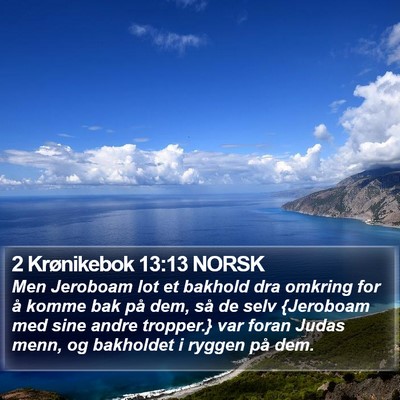 2 Krønikebok 13:13 NORSK Bible Verse Image