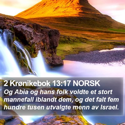 2 Krønikebok 13:17 NORSK Bible Verse Image