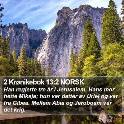 2 Krønikebok 13:2 NORSK Bible Verse Image