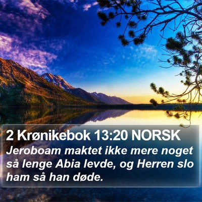 2 Krønikebok 13:20 NORSK Bible Verse Image