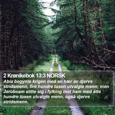 2 Krønikebok 13:3 NORSK Bible Verse Image