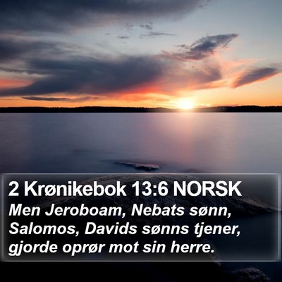 2 Krønikebok 13:6 NORSK Bible Verse Image