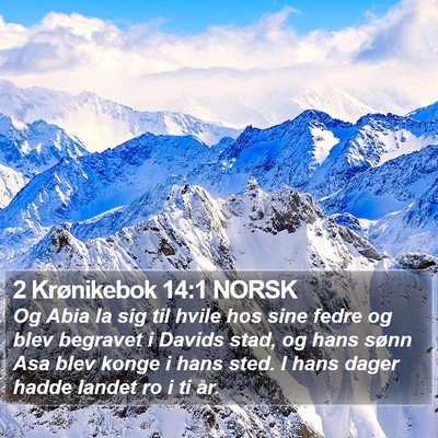 2 Krønikebok 14:1 NORSK Bible Verse Image