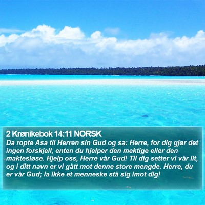 2 Krønikebok 14:11 NORSK Bible Verse Image