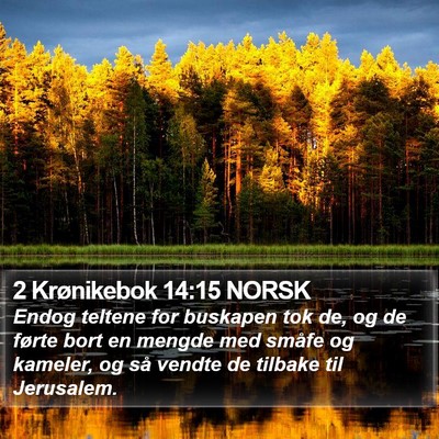 2 Krønikebok 14:15 NORSK Bible Verse Image