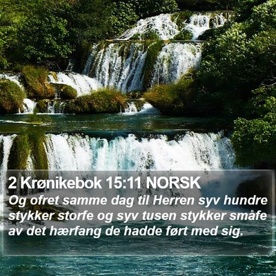 2 Krønikebok 15:11 NORSK Bible Verse Image