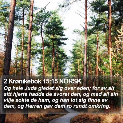 2 Krønikebok 15:15 NORSK Bible Verse Image