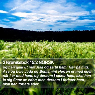2 Krønikebok 15:2 NORSK Bible Verse Image