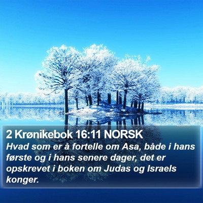 2 Krønikebok 16:11 NORSK Bible Verse Image