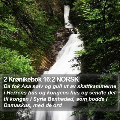 2 Krønikebok 16:2 NORSK Bible Verse Image