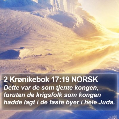 2 Krønikebok 17:19 NORSK Bible Verse Image
