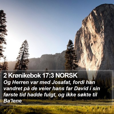 2 Krønikebok 17:3 NORSK Bible Verse Image
