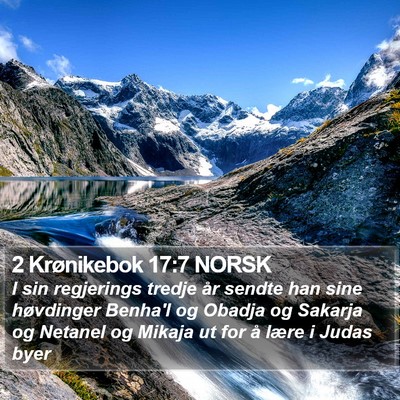 2 Krønikebok 17:7 NORSK Bible Verse Image