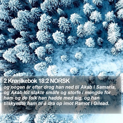 2 Krønikebok 18:2 NORSK Bible Verse Image