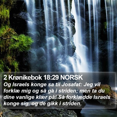 2 Krønikebok 18:29 NORSK Bible Verse Image