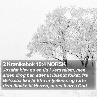 2 Krønikebok 19:4 NORSK Bible Verse Image