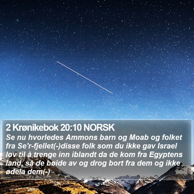 2 Krønikebok 20:10 NORSK Bible Verse Image
