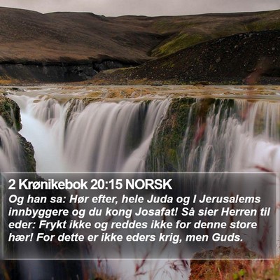 2 Krønikebok 20:15 NORSK Bible Verse Image