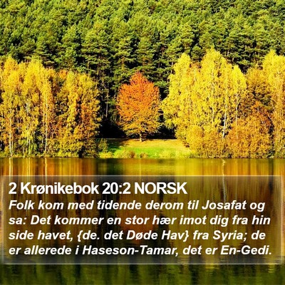 2 Krønikebok 20:2 NORSK Bible Verse Image