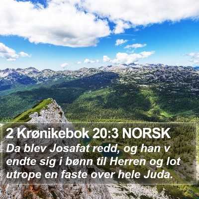 2 Krønikebok 20:3 NORSK Bible Verse Image