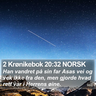 2 Krønikebok 20:32 NORSK Bible Verse Image
