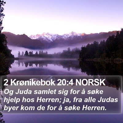 2 Krønikebok 20:4 NORSK Bible Verse Image
