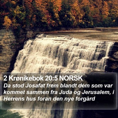 2 Krønikebok 20:5 NORSK Bible Verse Image