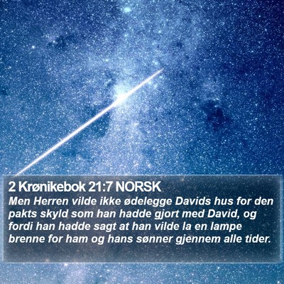 2 Krønikebok 21:7 NORSK Bible Verse Image