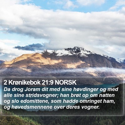 2 Krønikebok 21:9 NORSK Bible Verse Image