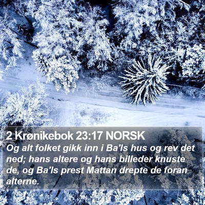 2 Krønikebok 23:17 NORSK Bible Verse Image