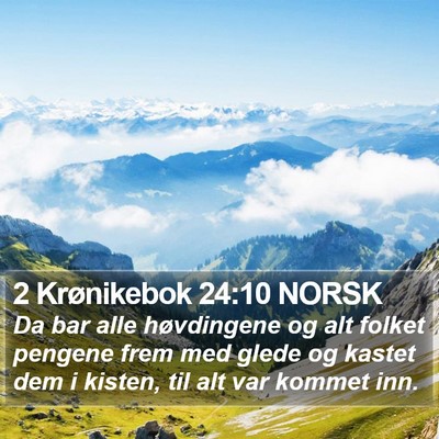 2 Krønikebok 24:10 NORSK Bible Verse Image