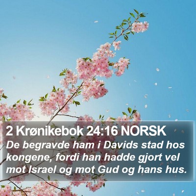 2 Krønikebok 24:16 NORSK Bible Verse Image